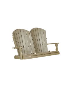 4' Fan Back Swing - Weatherwood