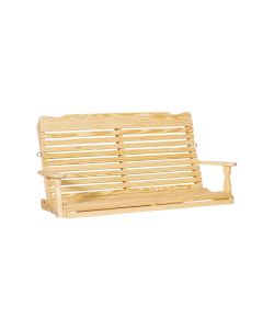 5' Wooden Curve Back Porch Swing 
