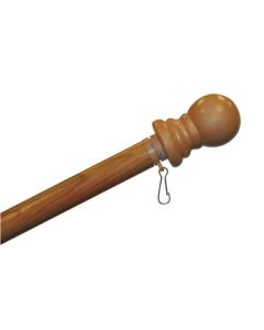 60" 2 pc. Aluminum Spinner Pole with wood grain finish