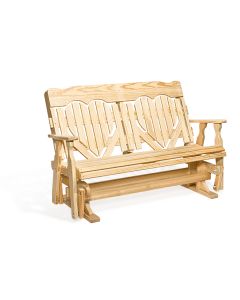 6' High Back Heart Glider