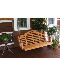 5' Marlboro Cedar Porch Swing - Cedar Stain