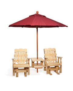 High Back Heart Double Glider with Table