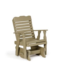 Single Curve Back Glider - Weatherwood