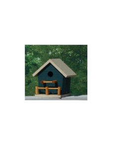 Birdhouse with Porch - Hunter & Beige