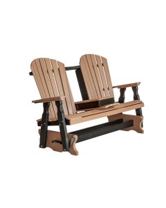 4' Fan Back Glider - Weatherwood