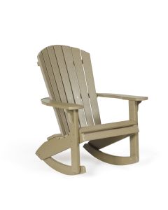 Poly Fan Back Rocker - Weatherwood