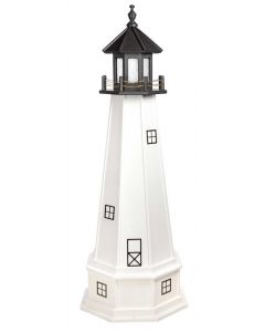 5' Amish Crafted Hybrid Garden Lighthouse - Cape Cod/Cape Florida - White & Black