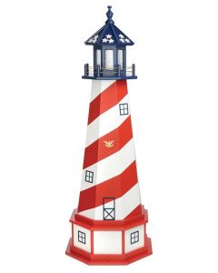 5' Amish Crafted Hybrid Garden Lighthouse - Patriotic Cape Hatteras 