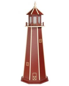 6' Standard Poly lumber Lighthouse - Cherrywood  & White