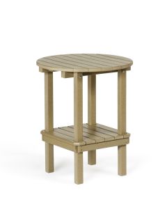 Poly Double Tier Table - Weatherwood