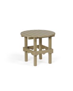 Poly Round Table - Weatherwood