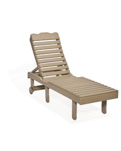 Poly Chaise Lounge without Arms - Weatherwood