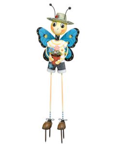 Butterfly Man Kinetic 3-D Garden Stake 