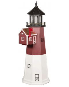 6' Poly lumber Barnegat Lighthouse with Poly lumber Mailbox