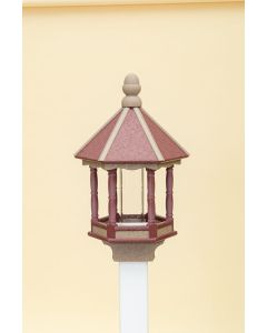 Small Poly lumber Bird Feeder - Cherry/WR (Weatherwood)