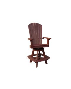 Great Bay Poly Swivel Bar Chair - Cherrywood