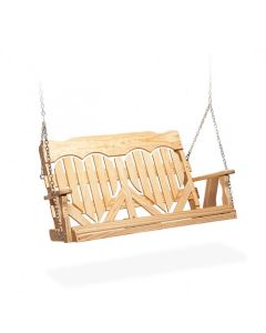 6' High Back Heart Porch Swing 