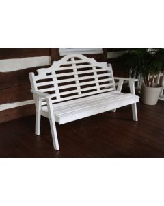 5' Marlboro Yellow Pine Garden Bench - White
