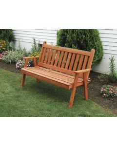4' Cedar Traditional English Garden Bench