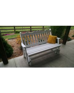 6' Royal English Yellow Pine Glider - White