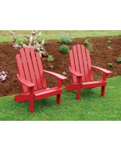 Kennebunkport Yellow Pine Adirondack Chair - Tractor Red