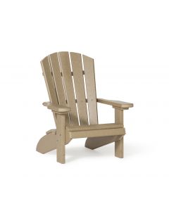 Kid's Fan Back Poly lumber Adirondack Chair - Weatherwood