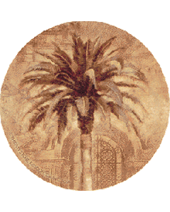 Old World Palm Coaster Set