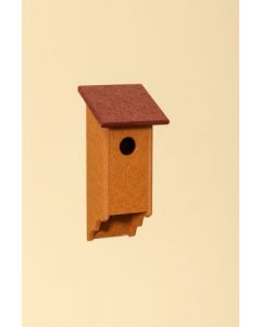 Poly Lumber Bluebird House - Cedar Base/Cherry Roof