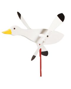 Snow Goose Whirlybird Garden Stake