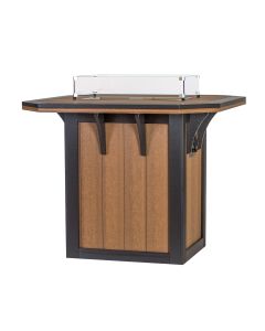46" x 48" Summerside Fire Bar Table - Antique Mahogany & Black