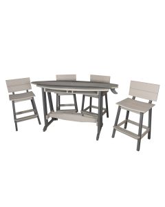 6' Surfboard Counter Height Table & 4 Chair Set