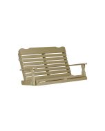 4' Curve Back Porch Swing - Weatherwood