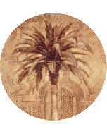 Old World Palm Coaster Set