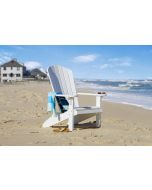 Fan Back Poly lumber Adirondack Chair - White