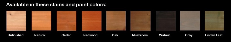 A & L Woodworking Cedar Colors